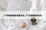 广东麻将的由来是什么（广东麻将的特点）